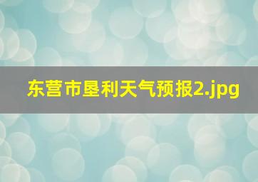 东营市垦利天气预报_2