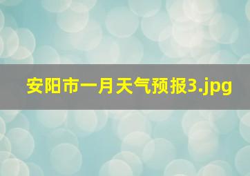 安阳市一月天气预报_3